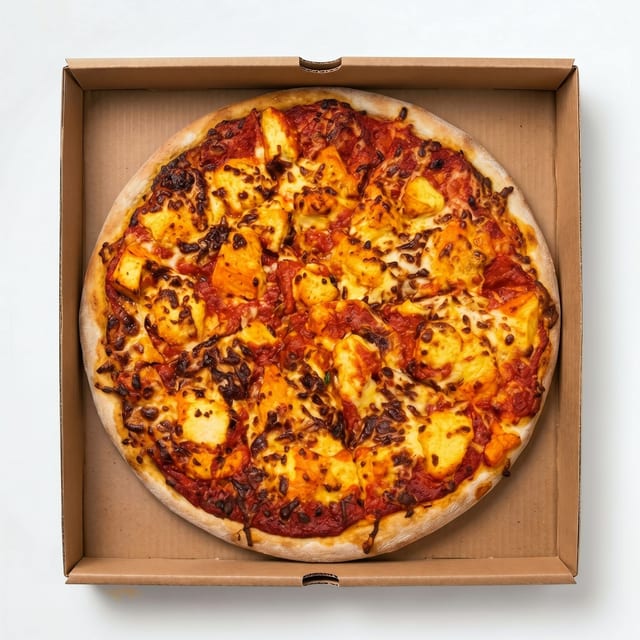 Tandoori Tikka Masala Chicken Pizza.