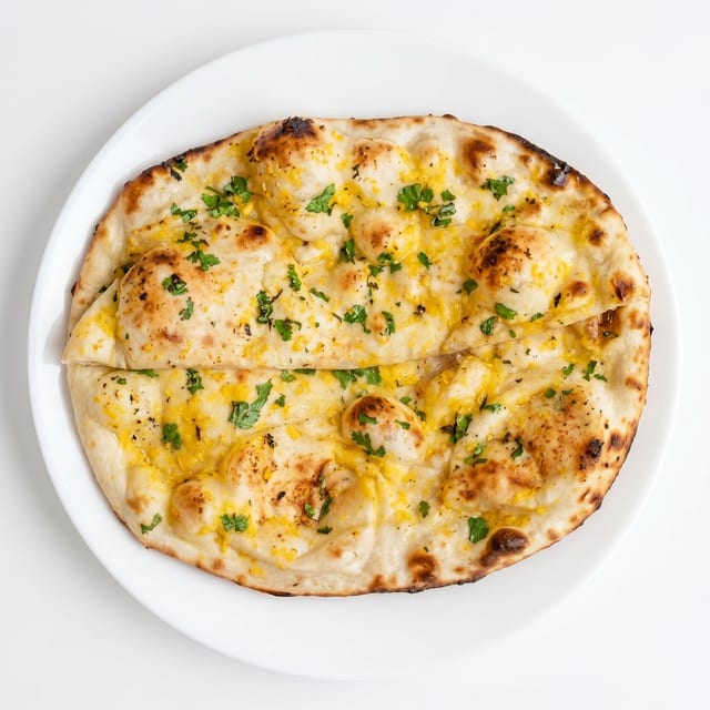 Gluten Free Pesto and Garlic Naan.